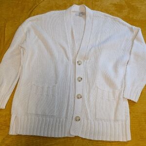 LOFT Cream Women's Cardigan Sweater